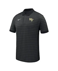 Nike Men's Black Wake Forest Demon Deacons 2025 Early Season Coaches Sideline Victory Stripe Performance Polo Shirt