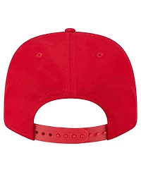 New Era Men's Red Philadelphia Phillies Circle Patch 9SEVENTY Stretch-Snap Hat