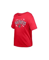New Era Big Girls Red Florida Panthers Flip Sequin T-Shirt
