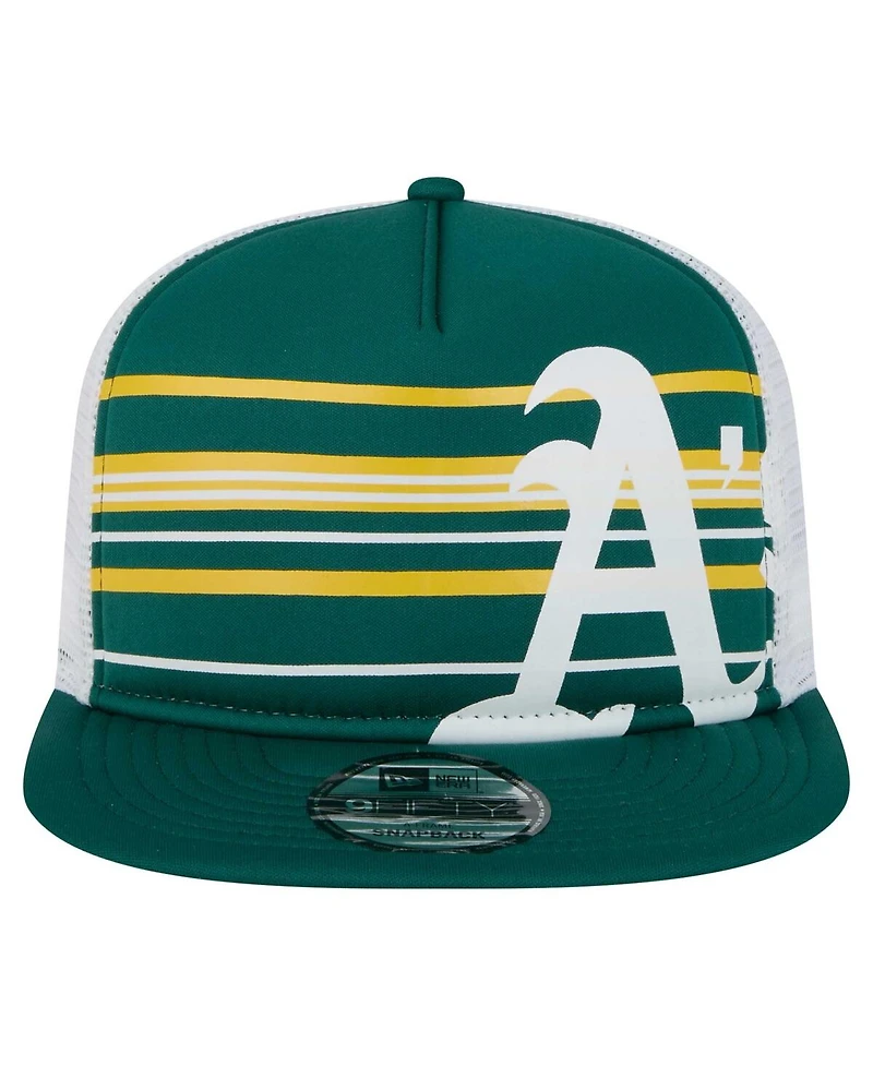 New Era Men's Green Athletics 9FIFTY A-Frame Trucker Snapback Hat