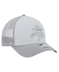 New Era Men's Gray Toronto Fc Color Pack 9FORTY M-Crown A-Frame Adjustable Trucker Hat