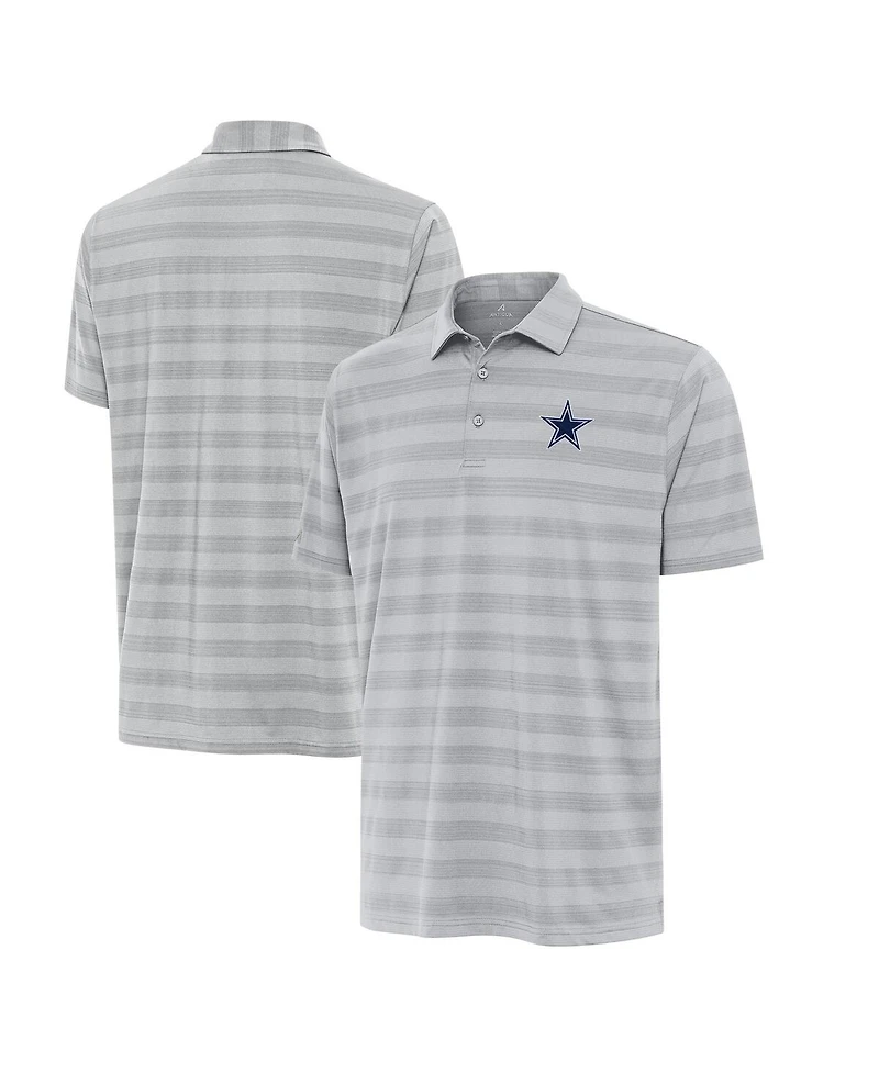 Antigua Men's Gray Dallas Cowboys Big Tall Tunnel Polo Shirt