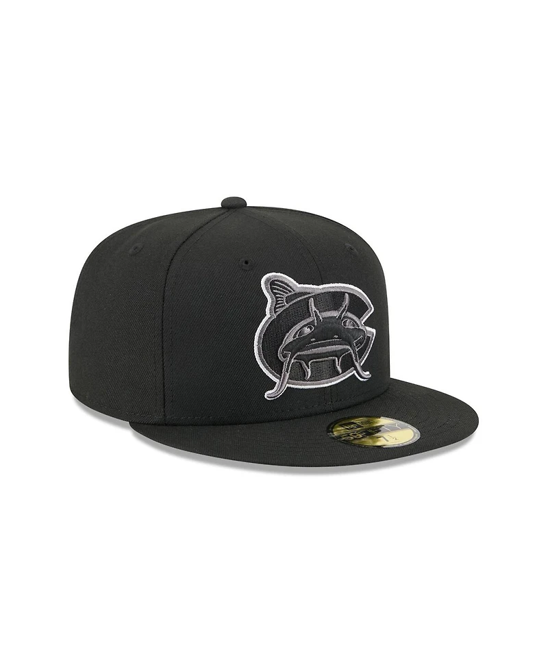 New Era Men's Black Charlotte Knights Theme Nights 59FIFTY Fitted Hat