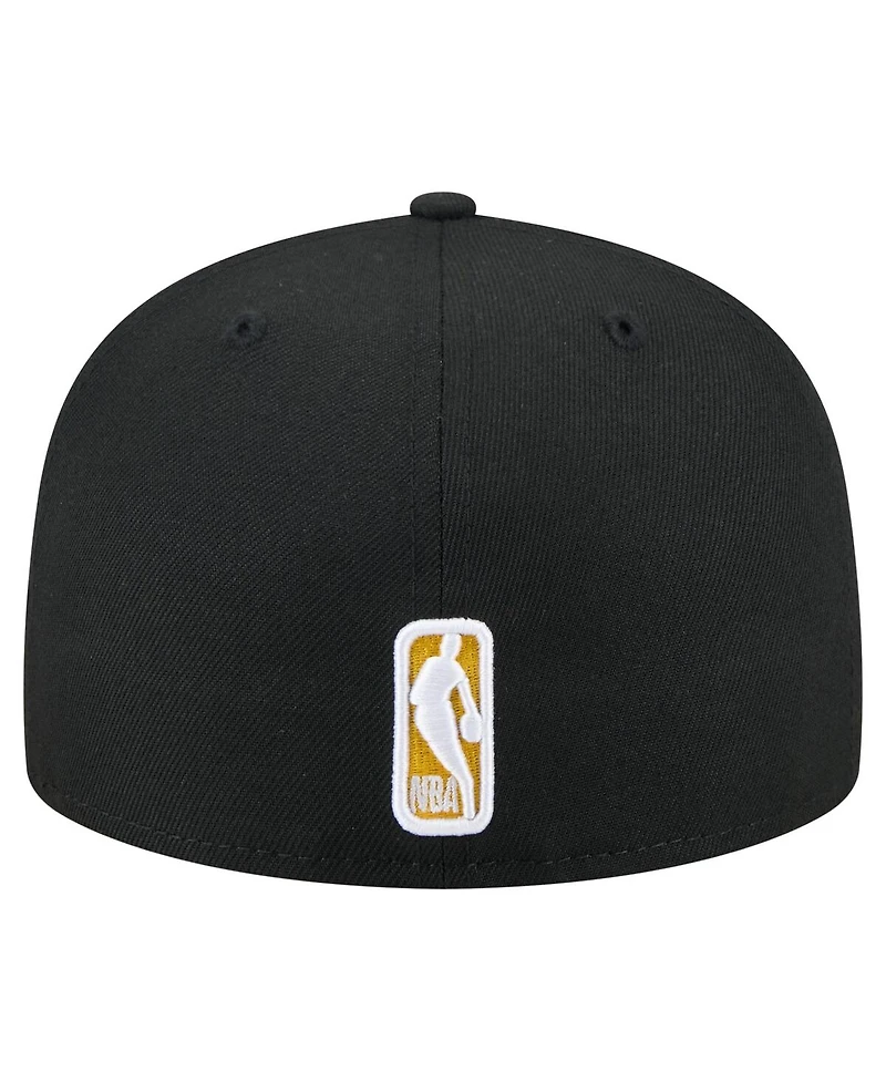 New Era Men's Black Los Angeles Lakers State Stitch 59FIFTY Fitted Hat