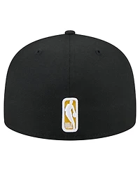 New Era Men's Black Los Angeles Lakers State Stitch 59FIFTY Fitted Hat
