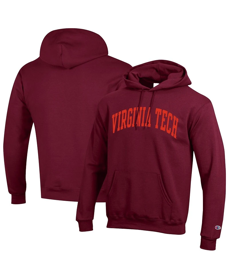Champion Men's Maroon Virginia Tech Hokies Basic Arch Fleece Pullover Hoodie