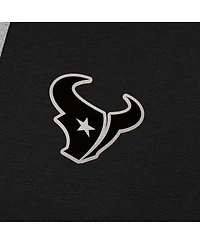 Antigua Men's Black Houston Texans Brushed Carbon Victory Pullover Hoodie