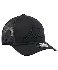 New Era Men's Black Arizona Diamondbacks City Initial 9FORTY A-Frame M-Crown Adjustable Trucker Hat