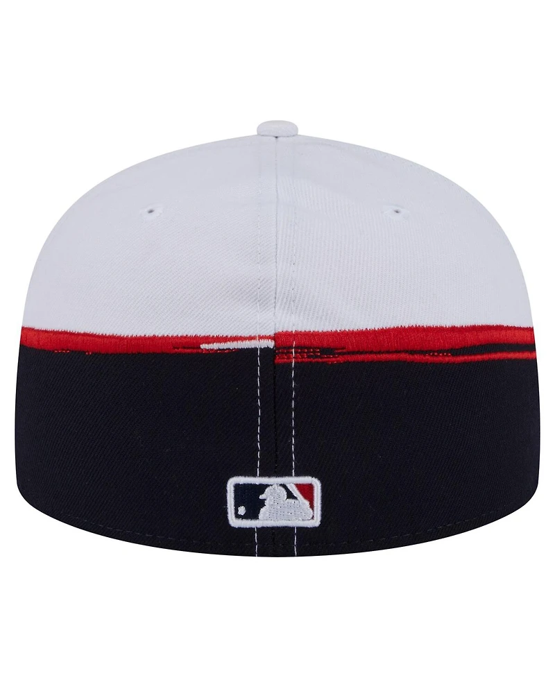 New Era Men's Navy/White Minnesota Twins Paint Stroke 59FIFTY Fitted Hat