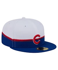 New Era Men's Royal/White Chicago Cubs Paint Stroke 59FIFTY Fitted Hat