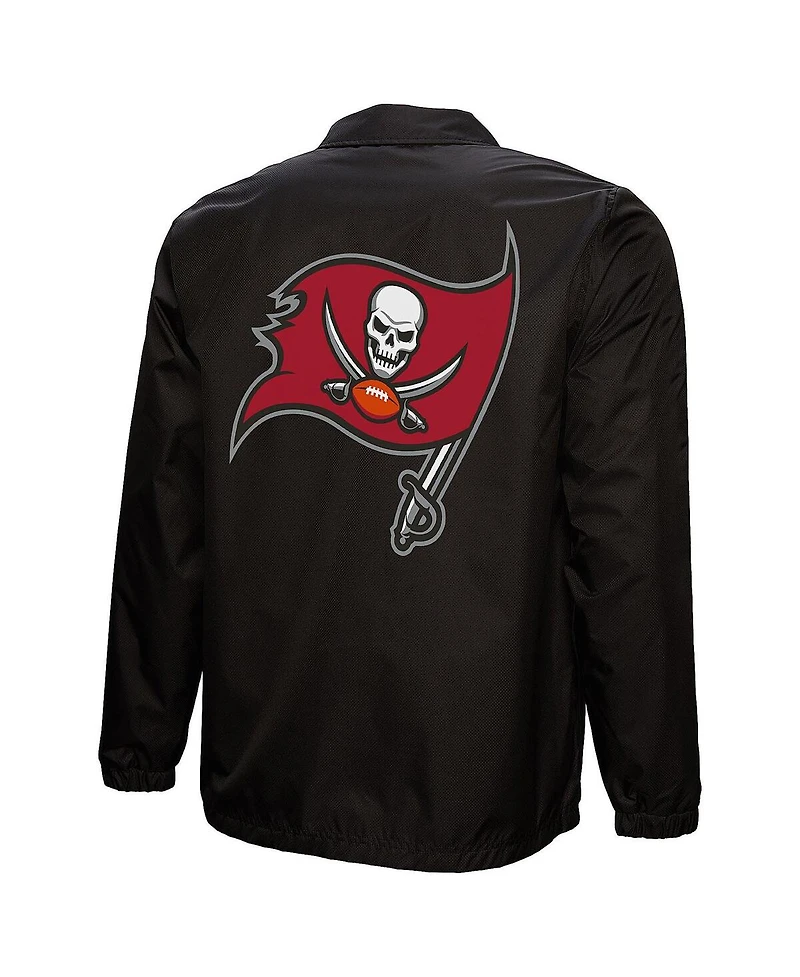 Mitchell & Ness Men's Black Tampa Bay Buccaneers 50th Anniversary Full-Snap Coaches Jacket