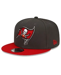 New Era Men's Pewter/Red Tampa Bay Buccaneers 50th Anniversary Side Patch 9FIFTY Snapback Hat