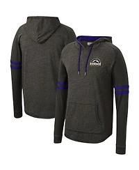 Mitchell & Ness Men's Black Colorado Rockies Logo Lightweight Raglan Pullover Hoodie