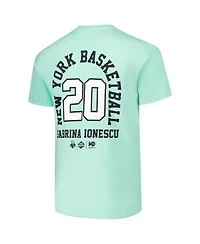 Kur8ted Men's and Women's Sabrina Ionescu Mint New York Liberty Player Id Arch T-Shirt