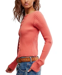 Free People Women's Button-Front Long-Sleeve Top
