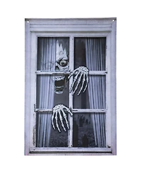 Northlight 46" Scary Skeleton Fake Window Halloween Decoration