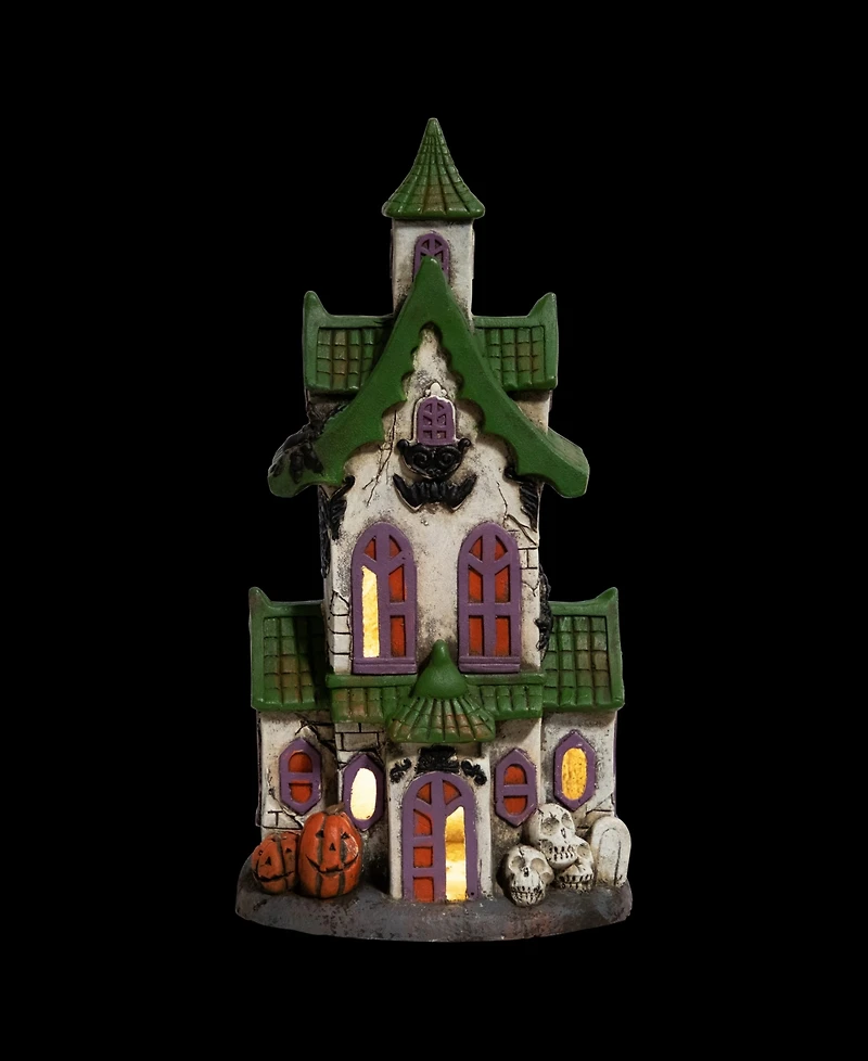 Northlight 22.75" Led Lighted Haunted House with Skulls Halloween Decoration