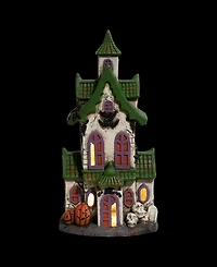 Northlight 22.75" Led Lighted Haunted House with Skulls Halloween Decoration