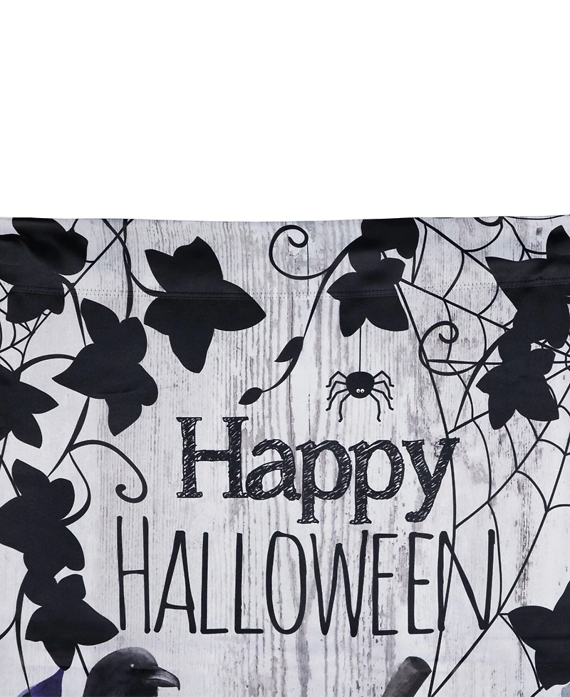 Northlight "Happy Halloween" Pumpkins and Crow Outdoor House Flag, 40" x 28"