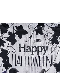 Northlight "Happy Halloween" Pumpkins and Crow Outdoor House Flag, 40" x 28"