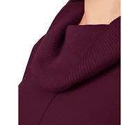 Melissa Paige Plus Cowlneck High-Low Sweater