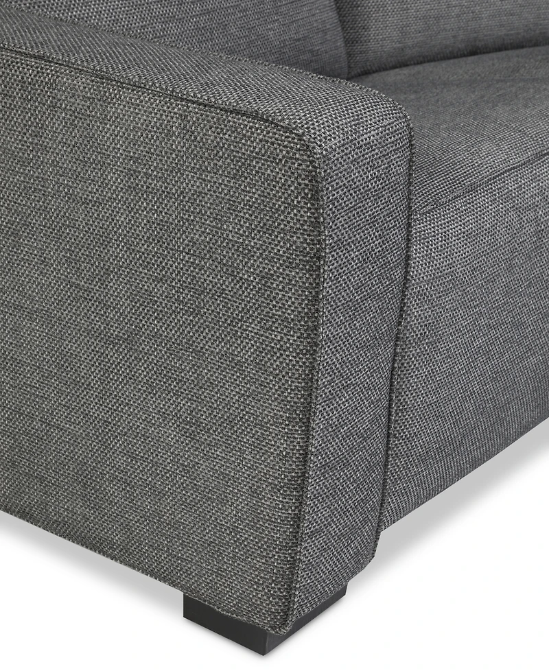 Miren -Pc. Fabric Chaise Sectional with 2 Power Headrest Recliners
