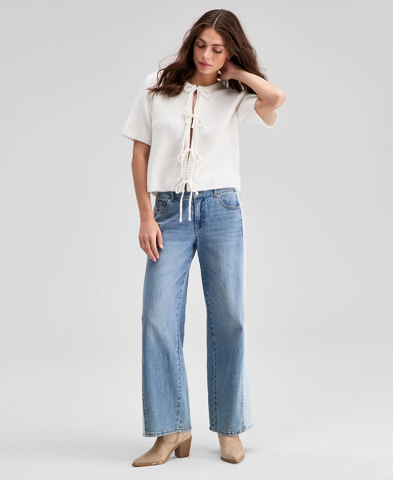 And Now This Women's Short-Sleeve Tie-Front Cardigan, Exclusively at Macy's