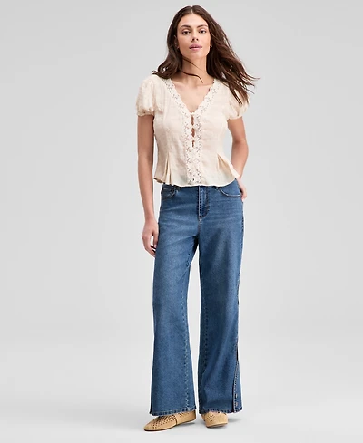 And Now This Women's High-Rise Cutout Flare Jeans, Macy's Exclusive