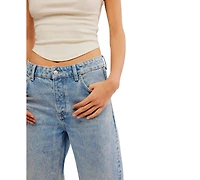 Free People Women's Deep Trance Boyfriend Cut Cotton Jeans
