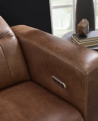 Flexsteel Austin 85" Chestnut Leather Power Reclining Sofa