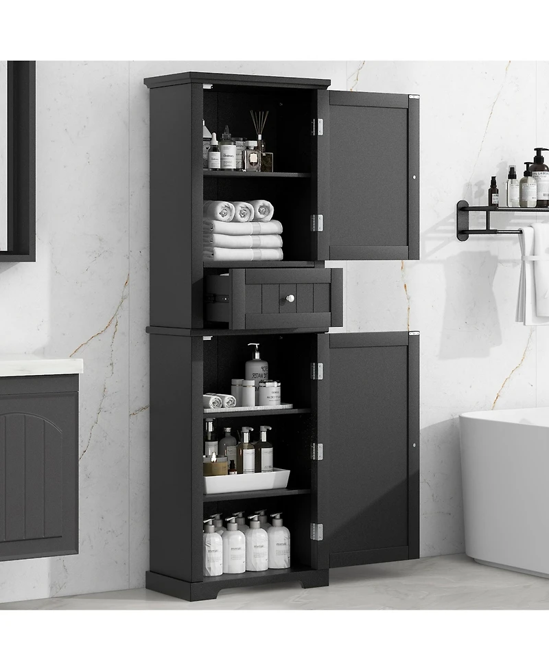 Casainc 67.7"H Tall Bathroom Cabinet with Drawer, Adjustable Shelf, Painted Mdf