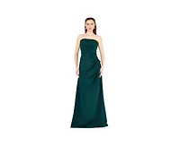 Amri Women's Hand Embellished Strapless Pleated Gown