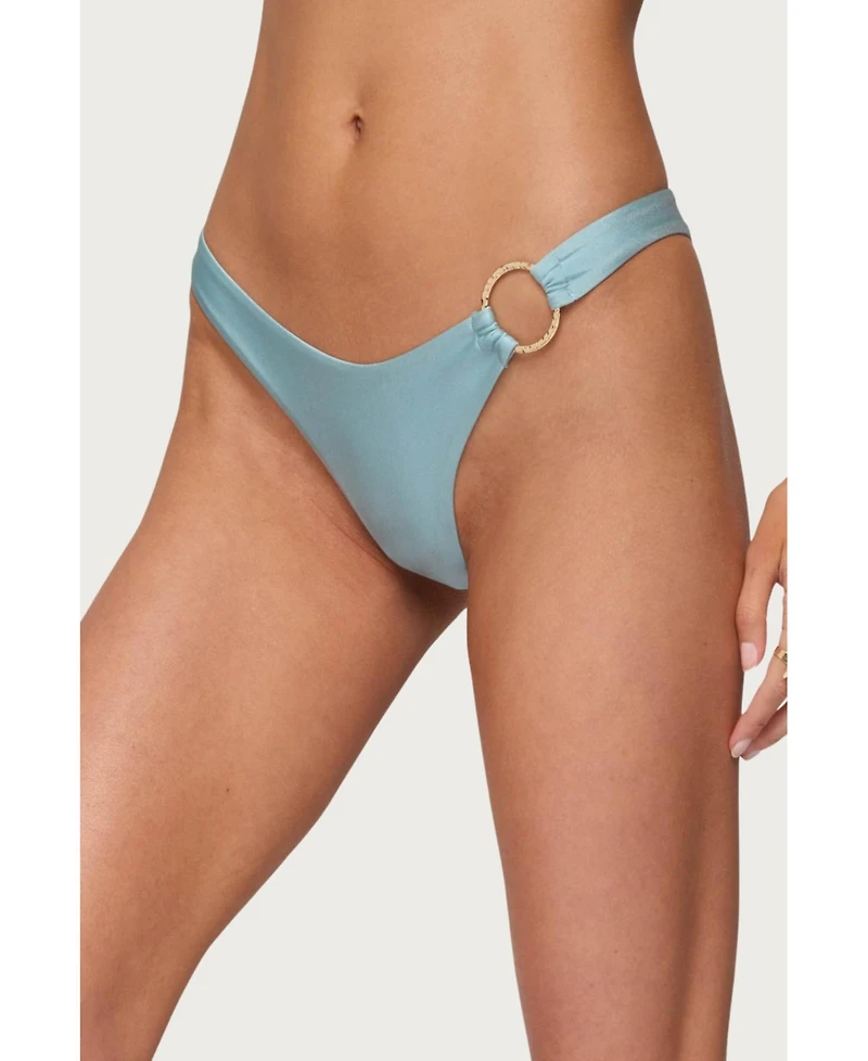 Edikted Women's Mesa Metal Ring Bikini Bottom