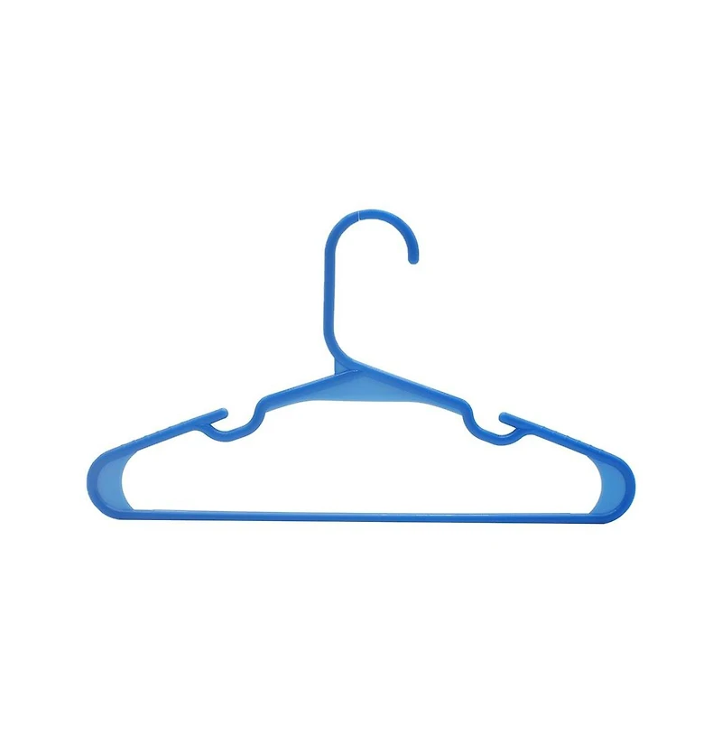SereneLife 60 Pcs. Non-Slip Plastic Kids Hangers - Durable and Space-Saving Closet Organizers for Infants, Toddlers, and Kids' Clothing (Blue)
