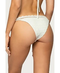 Edikted Women's Enzo Crochet Bikini Bottom