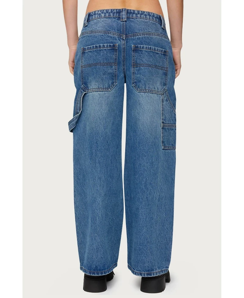 Edikted Women's Carpenter Low Rise Jeans