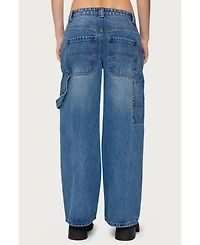 Edikted Women's Carpenter Low Rise Jeans