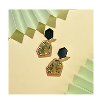 Sohi Women's Textured Drop Earrings