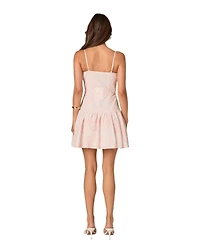 endless rose Women's Eyelet Drop Waist Mini Dress