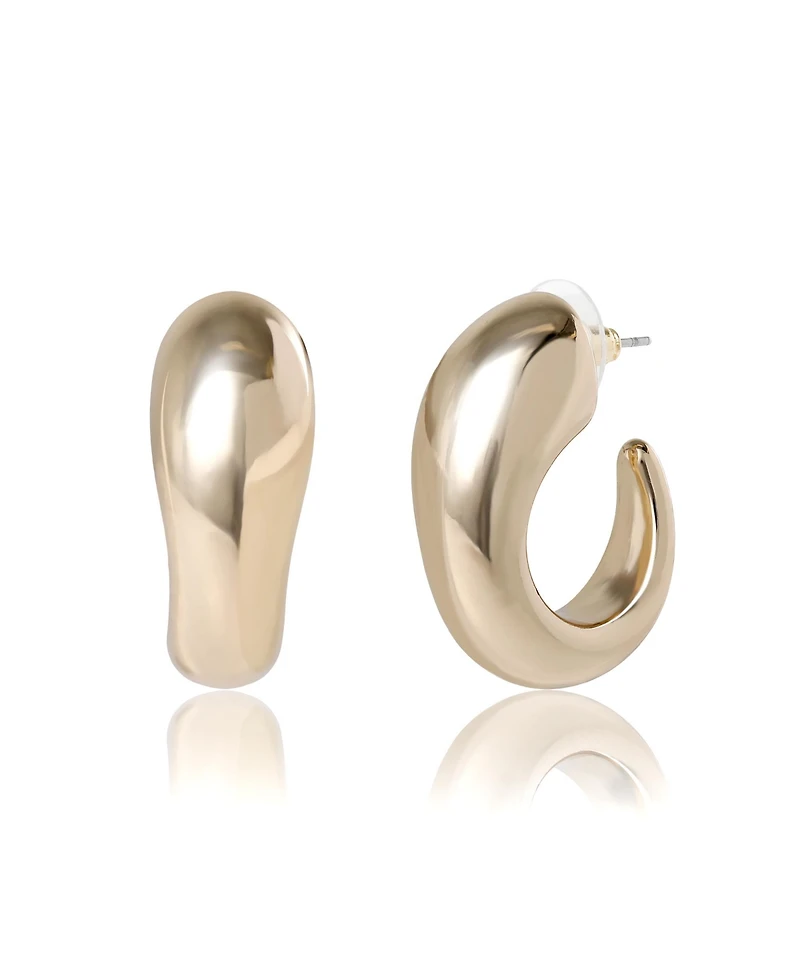 Bcbg Sculpted Gold-Tone Hoop Earrings