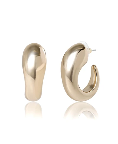 Bcbg Sculpted Gold-Tone Hoop Earrings