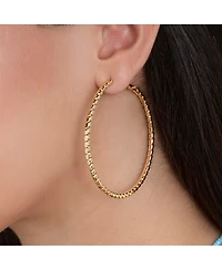 Jessica Simpson Omega Gold-Tone Statement Hoop Earrings