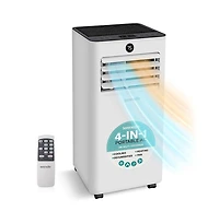 SereneLife Portable Air Conditioner & Heater - 8000 Btu (Ashrae) Compact Home A/C Unit with Cooling and Heating, Includes Window Mount Kit (White)