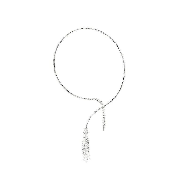 Sohi Women's Silver Bling Drop Necklace