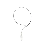 Sohi Women's Silver Bling Drop Necklace
