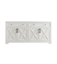 Casainc 61" White Freestanding Base Kitchen Cabinet