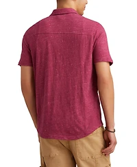 Lucky Brand Men's Linen Short Sleeve Button Down Shirt