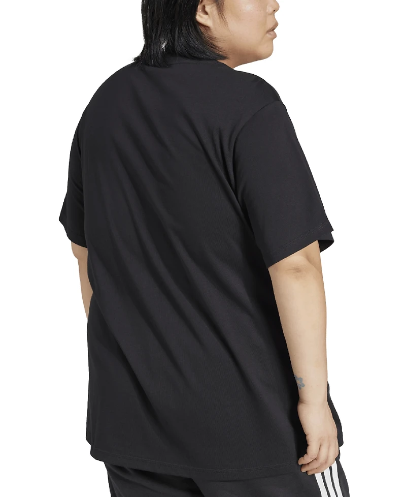 adidas Plus Essentials Cotton Crewneck Short-Sleeve Logo T-Shirt