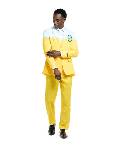 Suitmeister Men's Beer Suit - With Bottle Opener Tie Slim Fit - Yellow