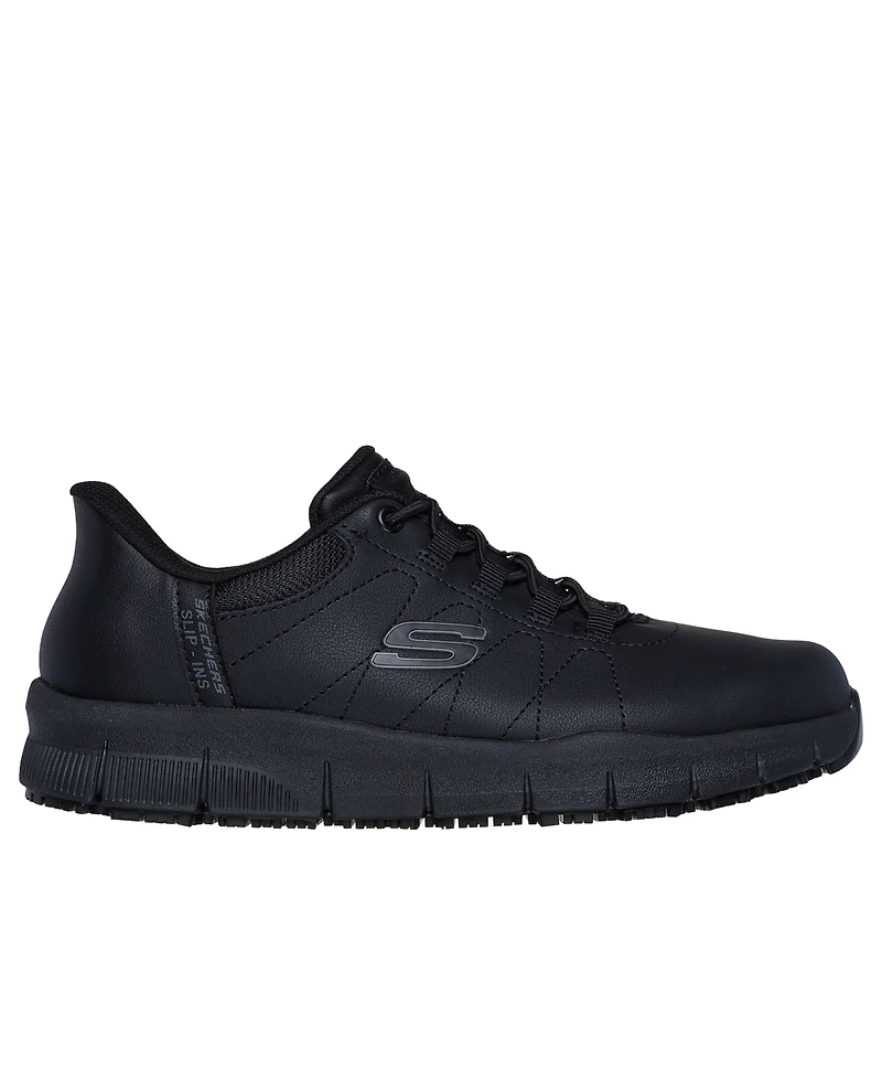 Skechers Women's Slip-Ins Work: Nampa - Cottonbud Casual Slip-on Work Sneakers from Finish Line